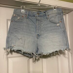 Light Wash Gap Cheeky Short Sky High Shorts Size 14